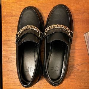 Black Chunky Leather Loafers WITH BAG BRAND NEW